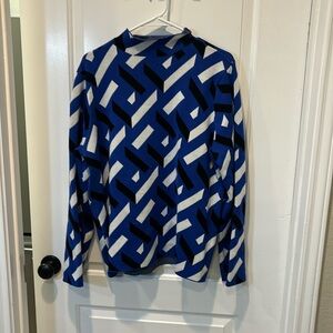 Asymmetrical Print Sweater by Investments